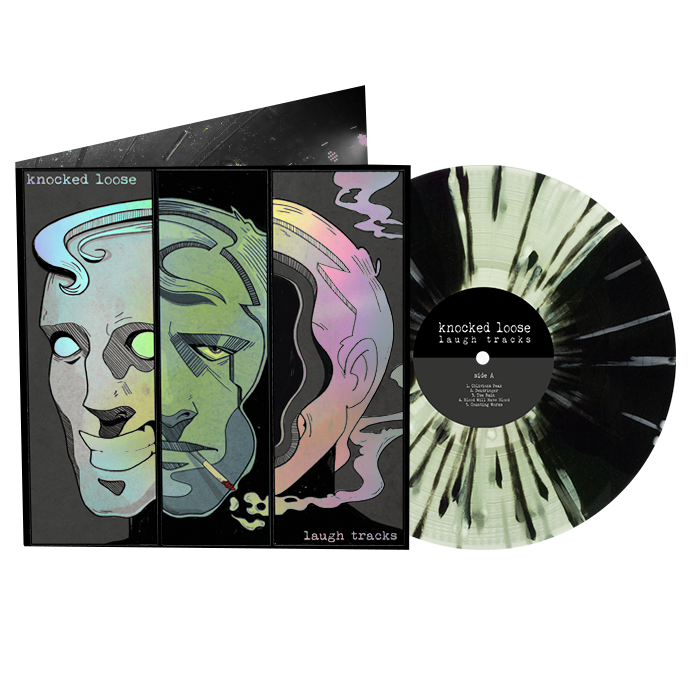 Laugh Tracks (10 Year Anniversary Edition) - Coke Bottle Clear/Black Tri Stripe with White and Silver Splatter