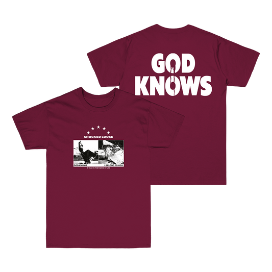God Knows Tee - Maroon