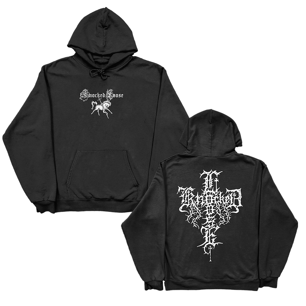 Horse Cross Hoodie Black
